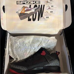 Jordan Men’s Spizike Low Black Red Sneakers